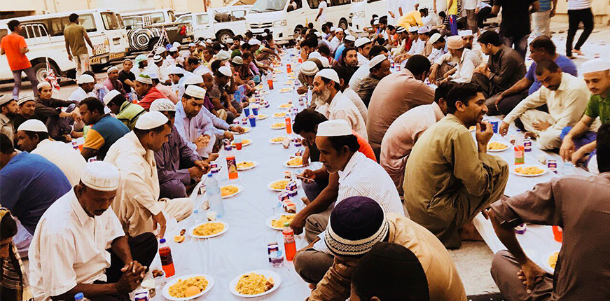 Edge technical solutions iftar at Al-Quoz labor camp